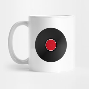 Red Label Retro Vinyl Record Mug